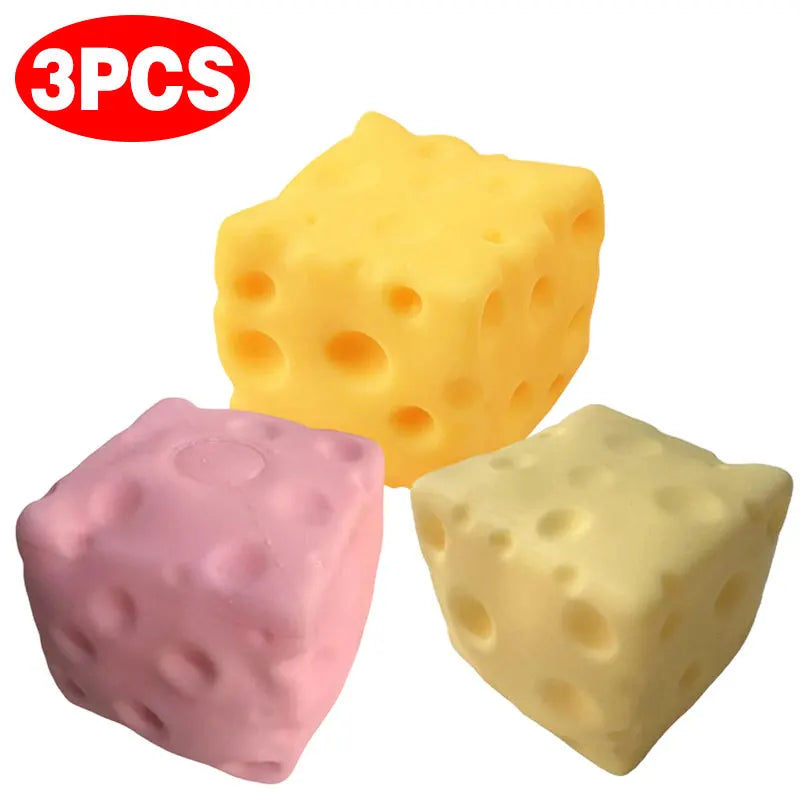 Cheese Squeeze Toy Simulated Cheese Squishy Fidget Toys Low Rebound Shapeable Venting Ball Office Relax Stress Relief Ornament