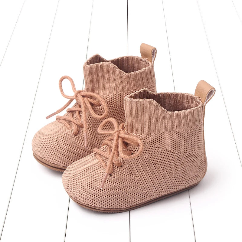 2025 Boys And Girls' 0-1 Years Old High-Top Casual Anti-Slip Softness Toddler Shoes For Sports Activities Baby Shoes