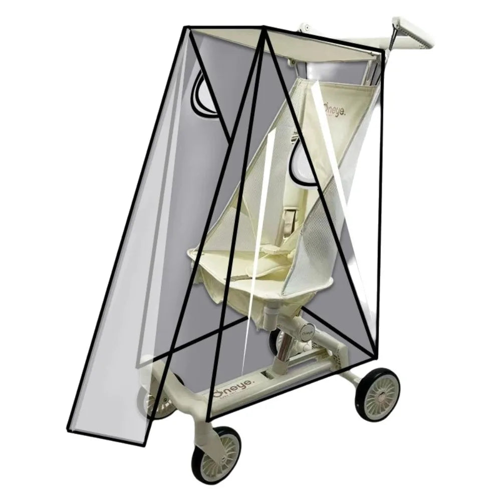 OOTDTY Transparent Umbrella Stroller Rain Cover Waterproof 85x40x70cm for Pocket Stroller