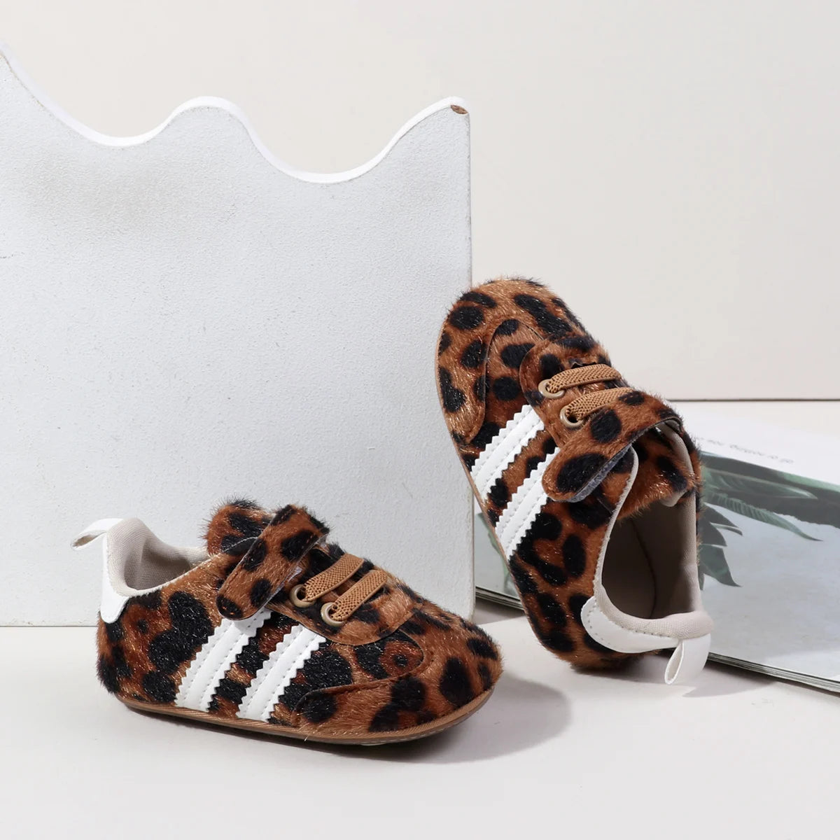 Hot Selling Baby Unisex First Walking Toddler Shoes For 0-18 Months Leopard Print Design Fashion And Comfortable High Quality