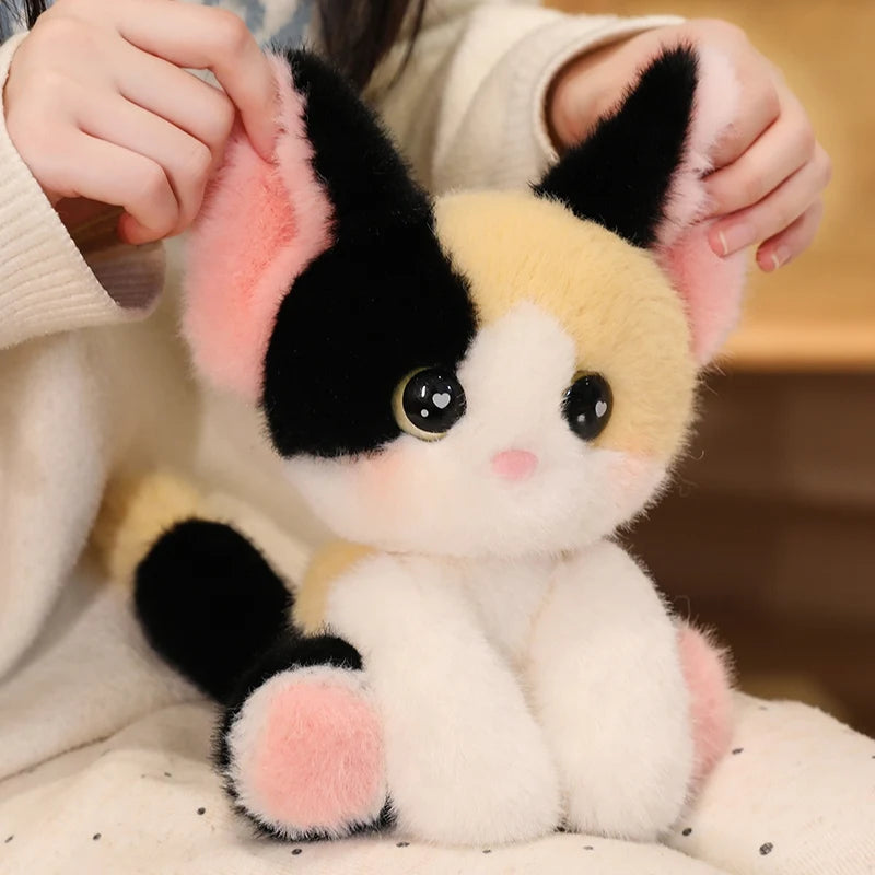 Nice Adorable Sitting Devon Cat Siamese Cat Plush Toy Doll Home Office Decoration, Perfect Gift For Cat Lovers Boys And Girls