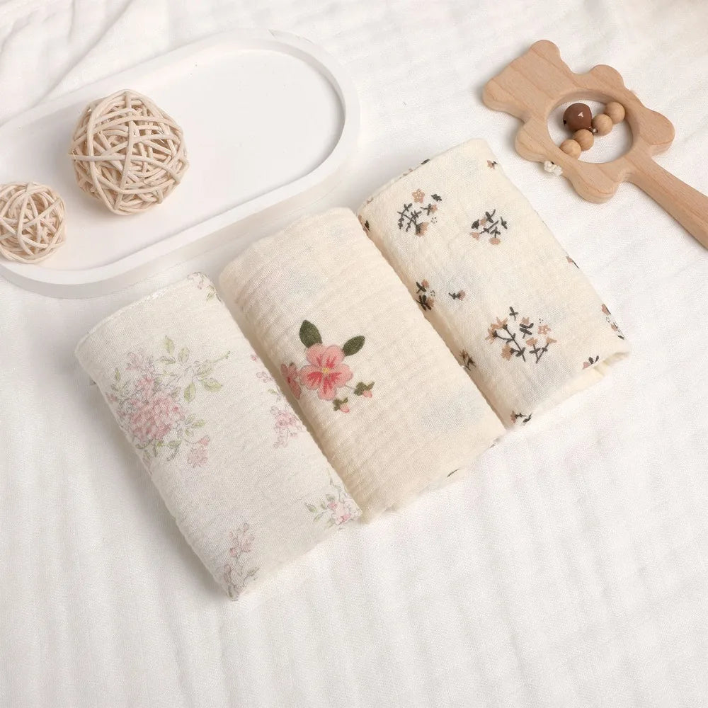4-Layer Pure Cotton Baby Washcloths 22x23 cm Absorbent Gauze Square For Bath And Face