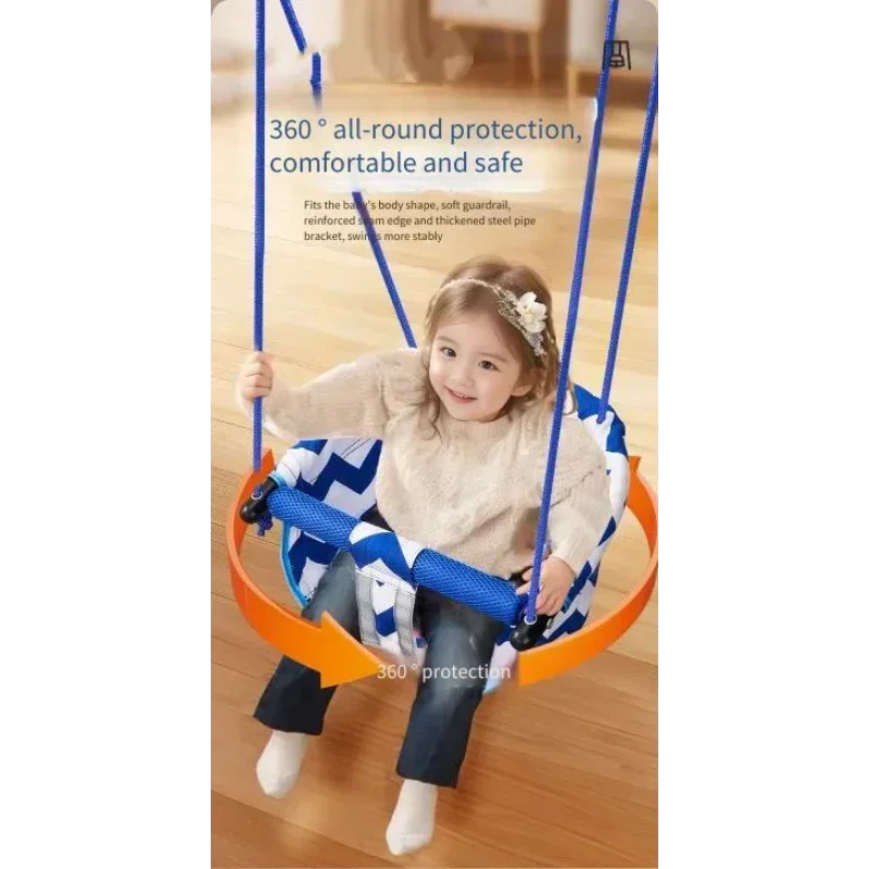 Toddler Indoor Outdoor Swing Hammock Chair Style Cloth Hanging Seat Fits Door Frame Home Garden Playground Kids’ Play Leisure