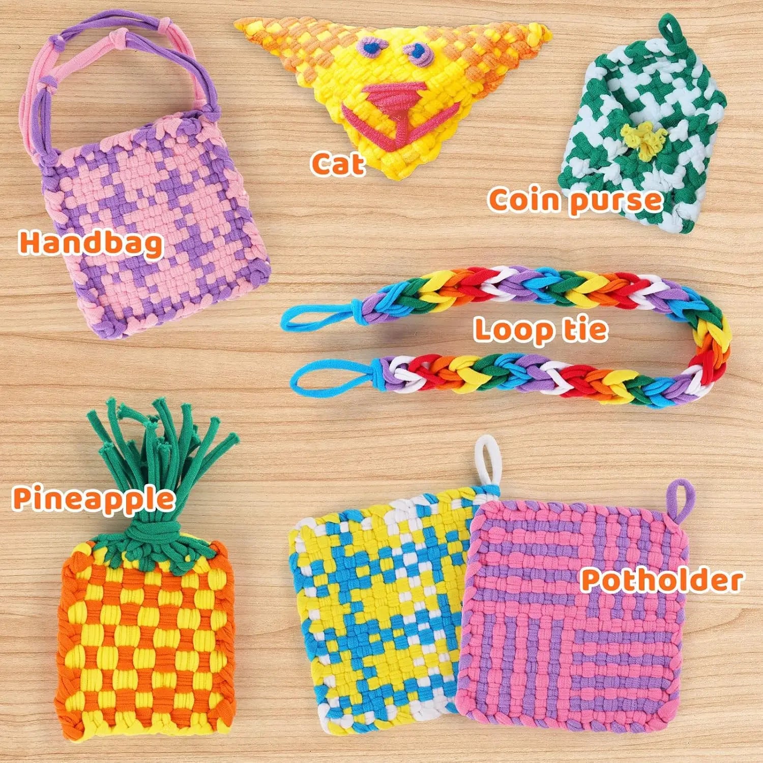 Weaving Loom Kit Toys, DIY Arts and Crafts for Kids and Adults, Ideal Gifts for Girls Ages 5 6 7 8-12 13, Easy Potholder Loom Kn