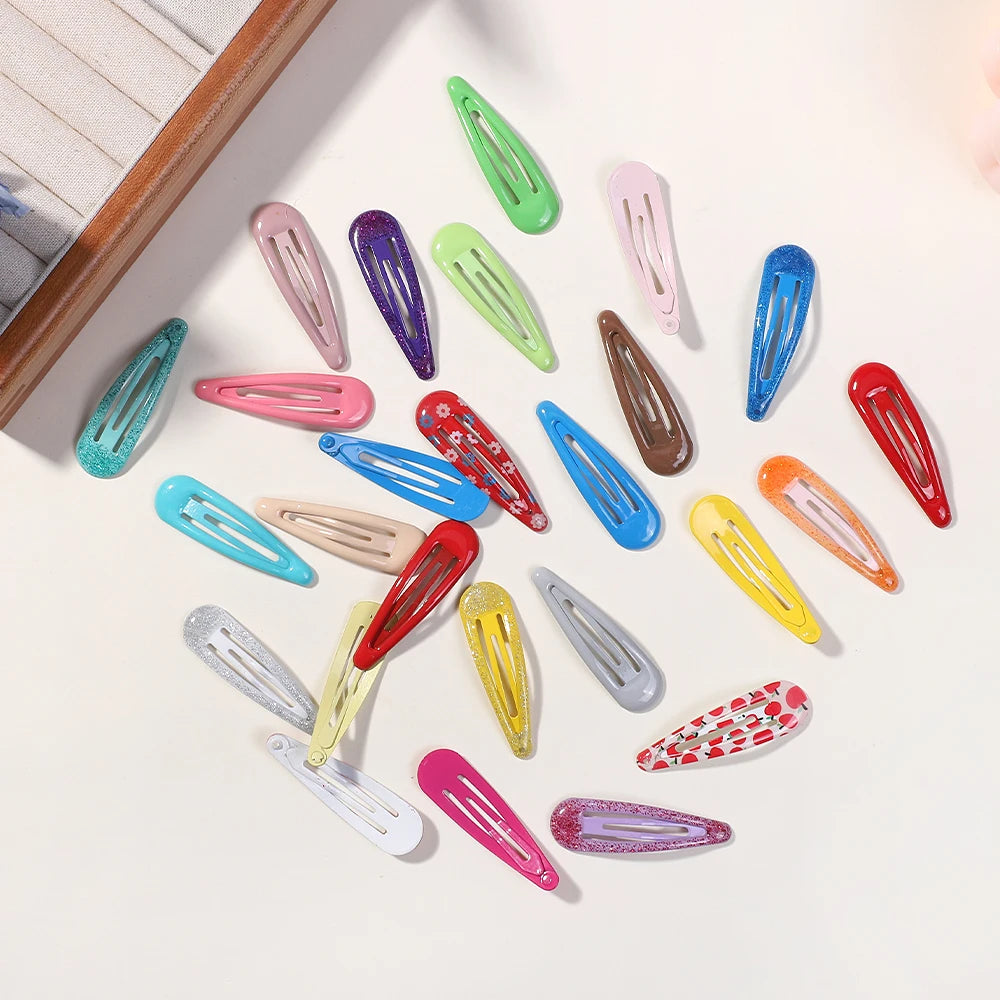 20/50Pcs Snap Hair Clips Candy Color Glossy 2 Inches No Slip Metal Hair Pins Clips Barrettes Accessories for Baby Girls Toddlers