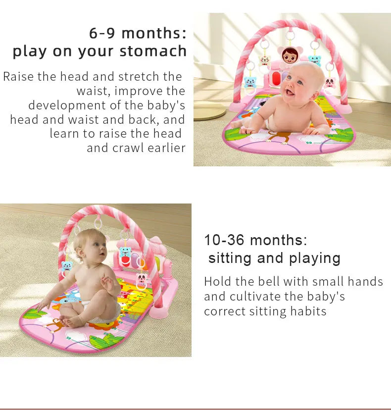Multifunctional Baby Activity Gym Play Mat Musical Rack Kid Infant Fitness Frame Educational Crawling Carpet Toy Children Gift