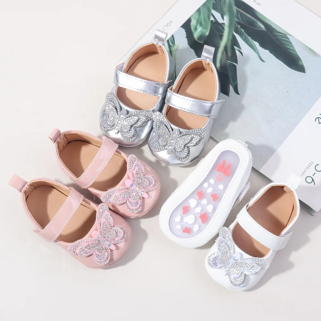 2025 Baby Girls Princess Pre-walking Indoor Outdoor Toddler Shoes With Comfortable TPR Sole and Fashion Design For 0-18M BBW5121