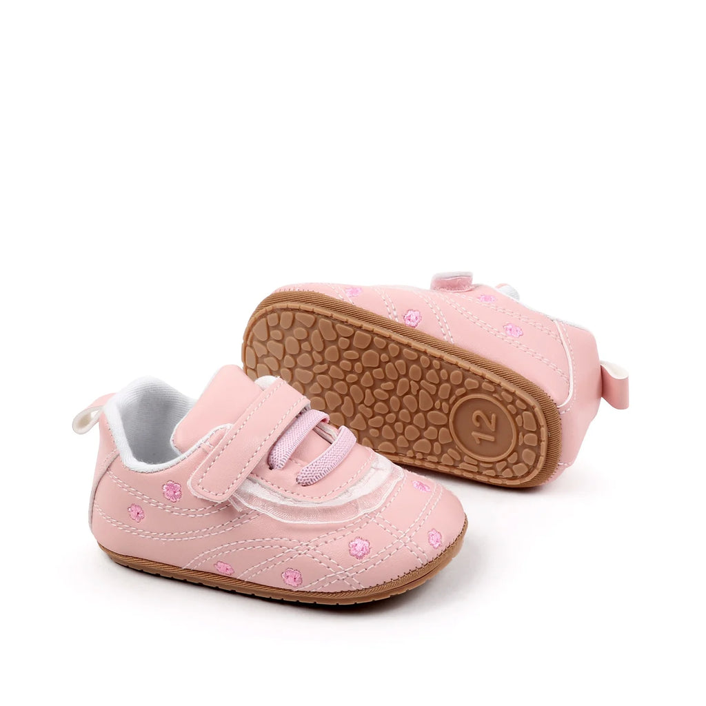 Baby Boys And Girls First Walking Toddler Shoes High Quality Baby Sneaker For 0-18 Months Spring And Autumn Soft TPR Sole