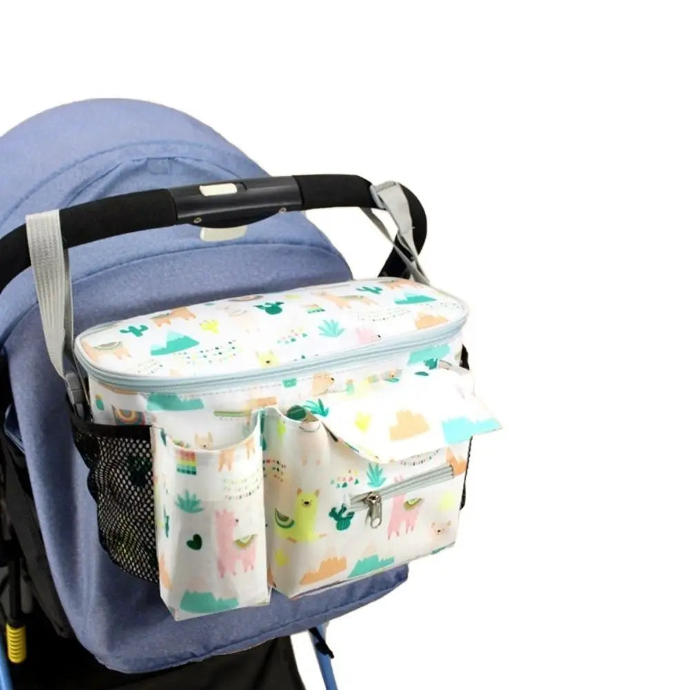 Oxford cloth Baby Stroller Bag Printed Pram Buggy Cartoon Stroller Organizer Large Capacity Multi-functional