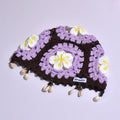 Korean-style trendy children's hat, hand-crocheted  hollow hat, outdoor breathable pullover hat, knitted hat for baby girls