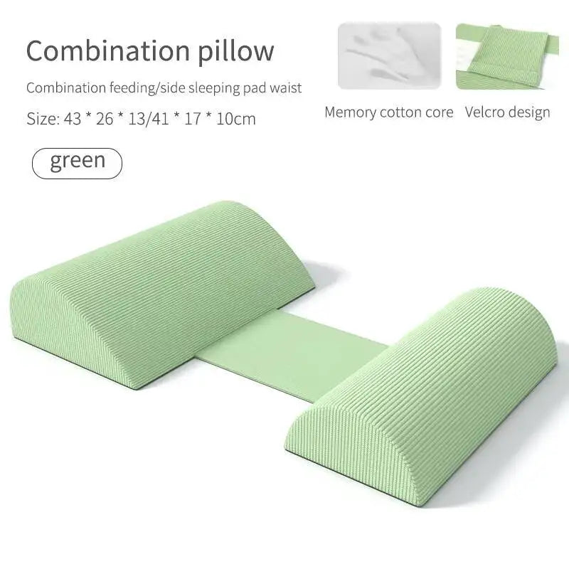 Memory Foam Nursing Pillow With Adjustable Strap Dual Use Portable Body Support For Newborn And Pregnancy