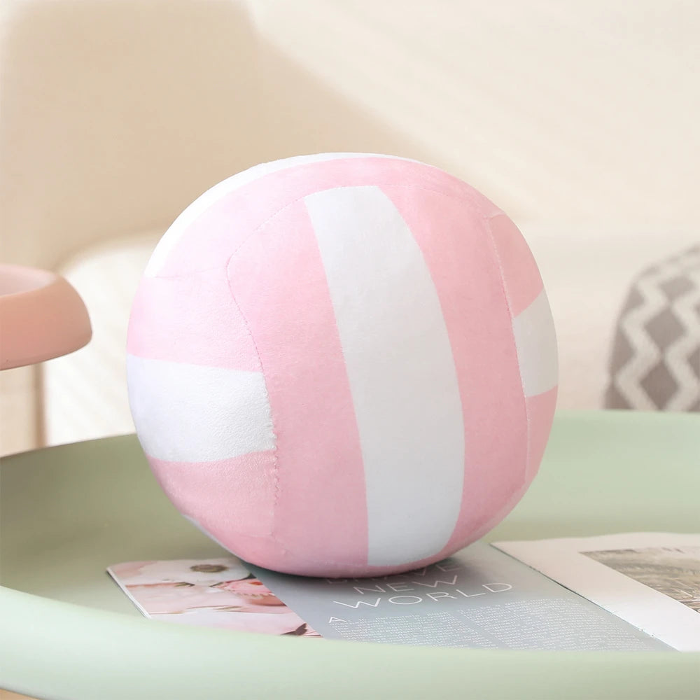 Hot Sale Kawaii Simulation Volleyball Plush Toy Cute Volleyball Props Pillow Accompany Kids Soft Gifts for Girls Boys Room Decor
