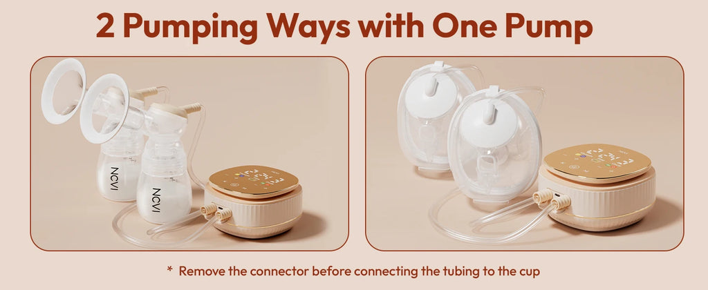 NCVI Electric Breast Pump With Wearable Cups.VibeMassage Technology,Adjustable Hospital Grade Strong Suction,Ultra Portable