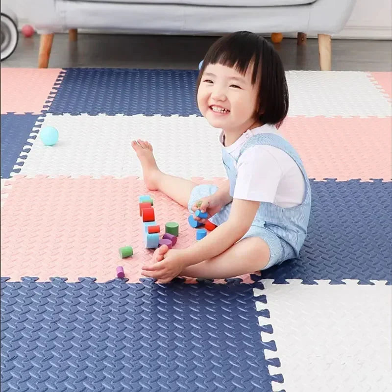 2.5cm Thick Baby Play Mat Tiles Interlocking EVA Foam Puzzle Floor Mats for Crawling Kids Room Safety Pad 2/6Pieces