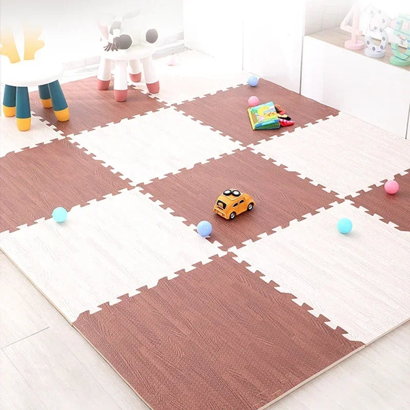 8/16Pcs Baby Puzzle Floor Mats Waterproof Non-Slip Foam Tiles Soft Play Mat for Infant Toddler Room Nursery Crawling Area Decor