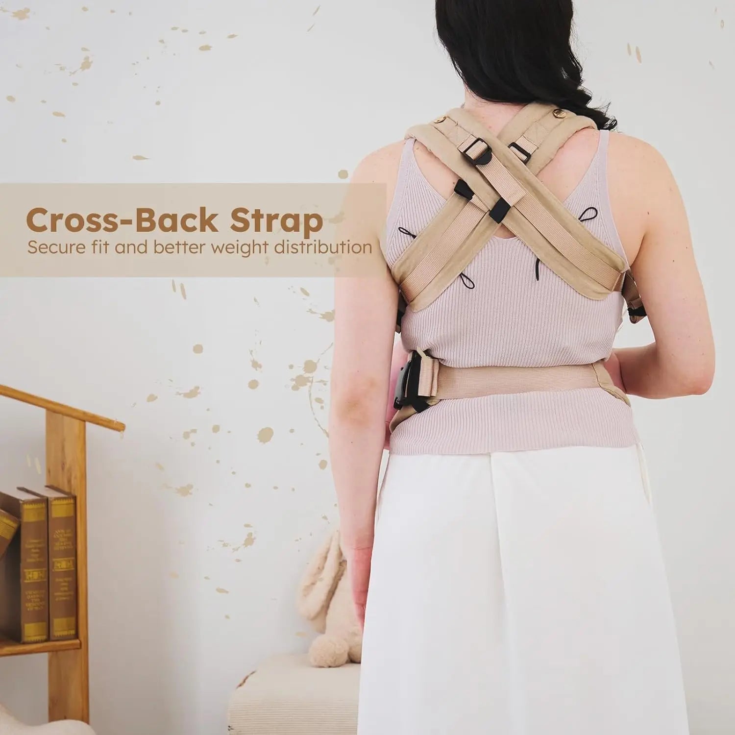 Baby Carrier Premium Fibers 100% Linen for Newborn to Toddler Compact & Adjustable Ergonomic with Lumbar Support 7-44 pounds