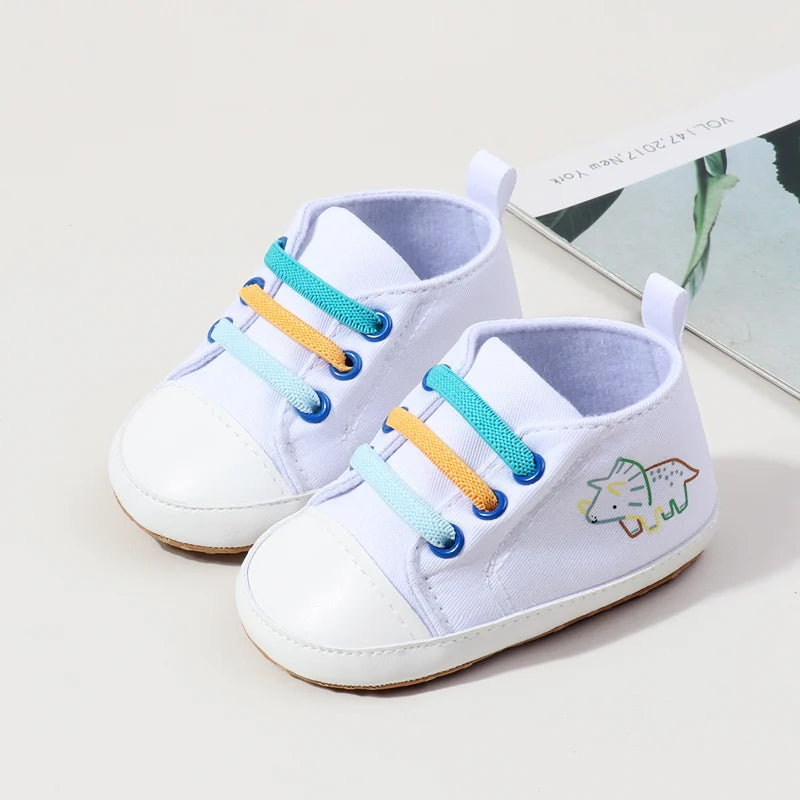 Hoting Selling Spring and Autumn Baby Boys and Girls Canvas TPR Anti Slip Cute Cartoon Printing High Quaity Soft Cotton