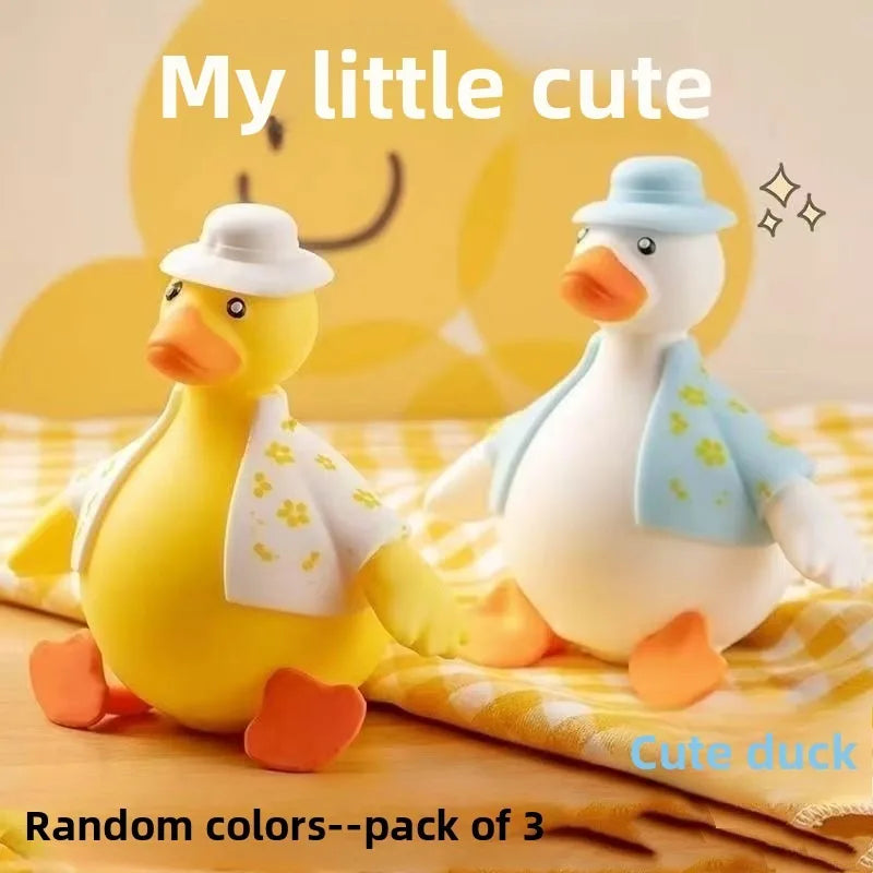 Duck Squishy Toy – Cute Fluffy Duckling Shape, Squeeze to Relieve Stress, Portable Size, Unzip Flower Feature,Fun for All Ages