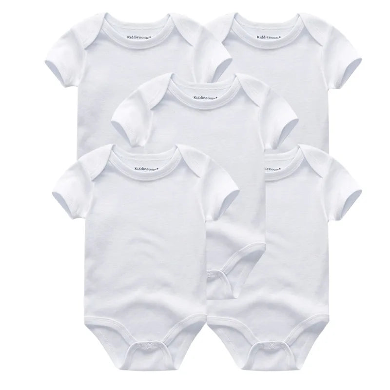 Carter's 5-Piece Solid Color Unisex Baby Bodysuits Short Sleeve Onesies 0-12M Soft Cotton