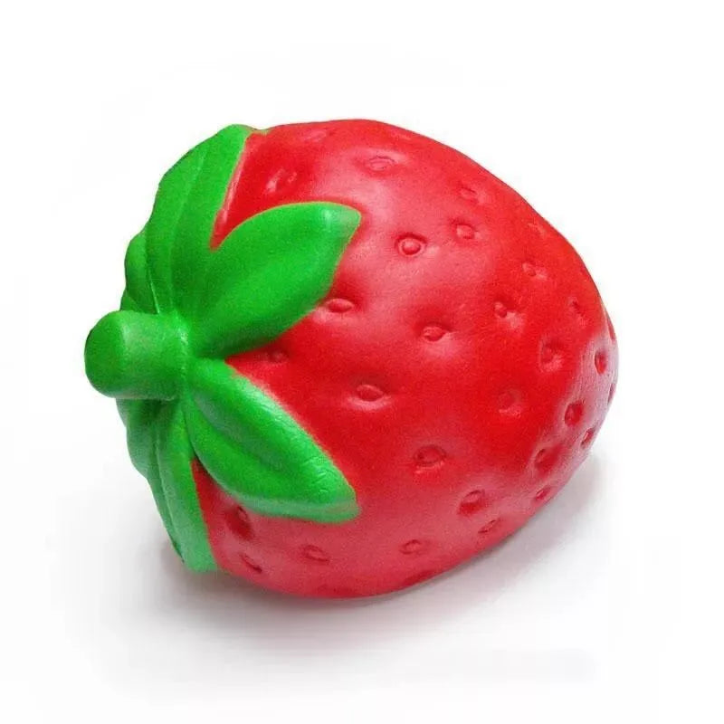 Jumbo Strawberry Fruit Squishy Toy Set Slow Rebound Stress Relief Toy Decompression Fidget for Adult Office Desk Decor Gift