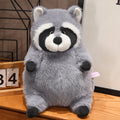 Artificial Fat Raccoon Plush Doll Grey Round Raccoon Animal Plush Toy Super Soft Christmas Gift For Boys And Girls
