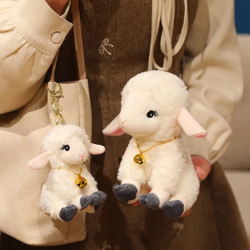 2026 Adorable Bell Sheep Stuffed Plush Toys Accompany Sheep Stuffed Animals Soft Collectible Kids Fans Birthday Xmas Toys Gift