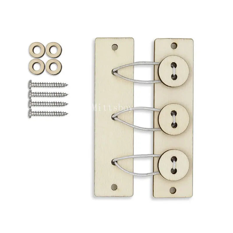 DIY Montessori Busy Board Accessory Wooden Hourglass Gear Skidway Puzzle Toy MB01 For Children