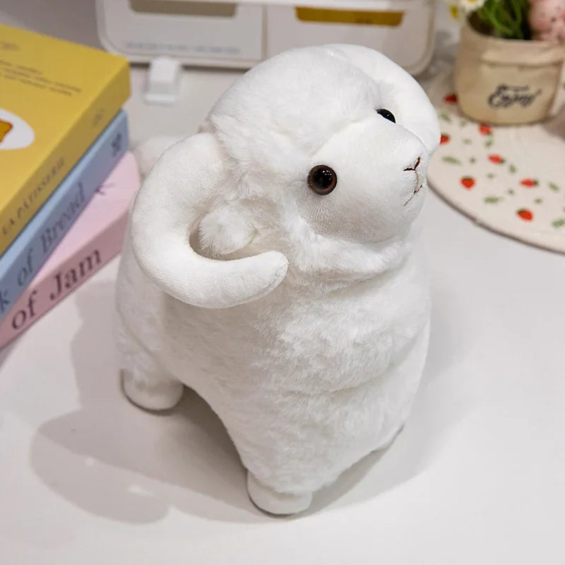 Hot 1pc 25/35/45CM Little Sheep Plush Toys Cute White Goat Stuffed Soft Doll Pillow For Birthday Christmas Gifts