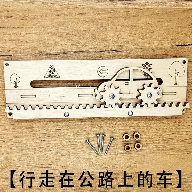 Busy Board Montessori Wooden Toy Educational Toy For Ages 3 And Up Accessories Carriage Castle Slide MB001