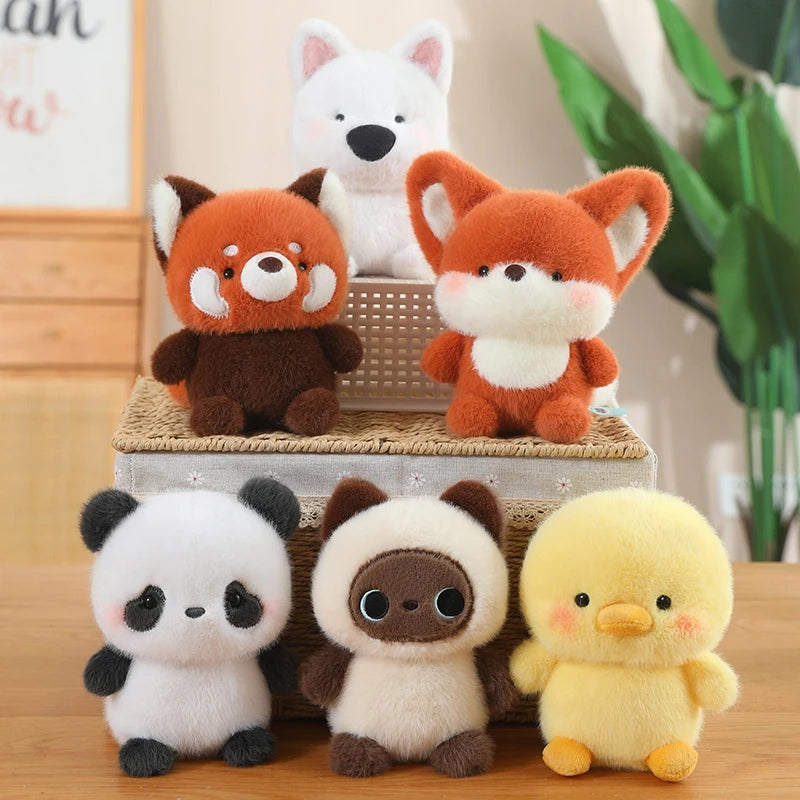 Kawaii Soft Plush Doll Pillow Animal Series - Elephant Pig Dog Sheep Penguin Raccoon Cat - Cute Toy Gift for Boys & Girls