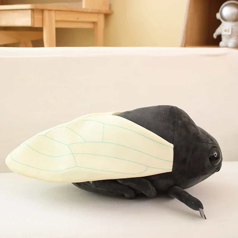 48cm Creative Simulated Insect Doll Plush Toy Stuffed Animal Soft Cicada Pillow Gifts for Boys Children Friends Prank Toys Decor