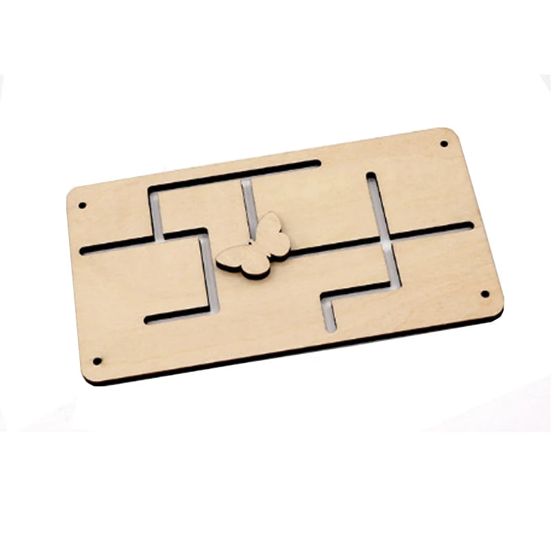 Diy Wooden Busy Board For Baby Educational Toy With Locks Gears Zipper And Buttons
