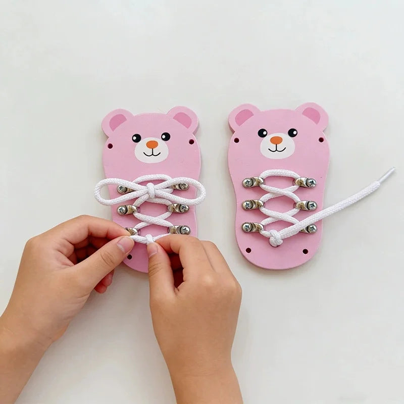 DIY Montessori Busy Board Wooden Accessories Strawberries Car Tie shoelaces Board Castle Early Educational Toy For Childre Gift