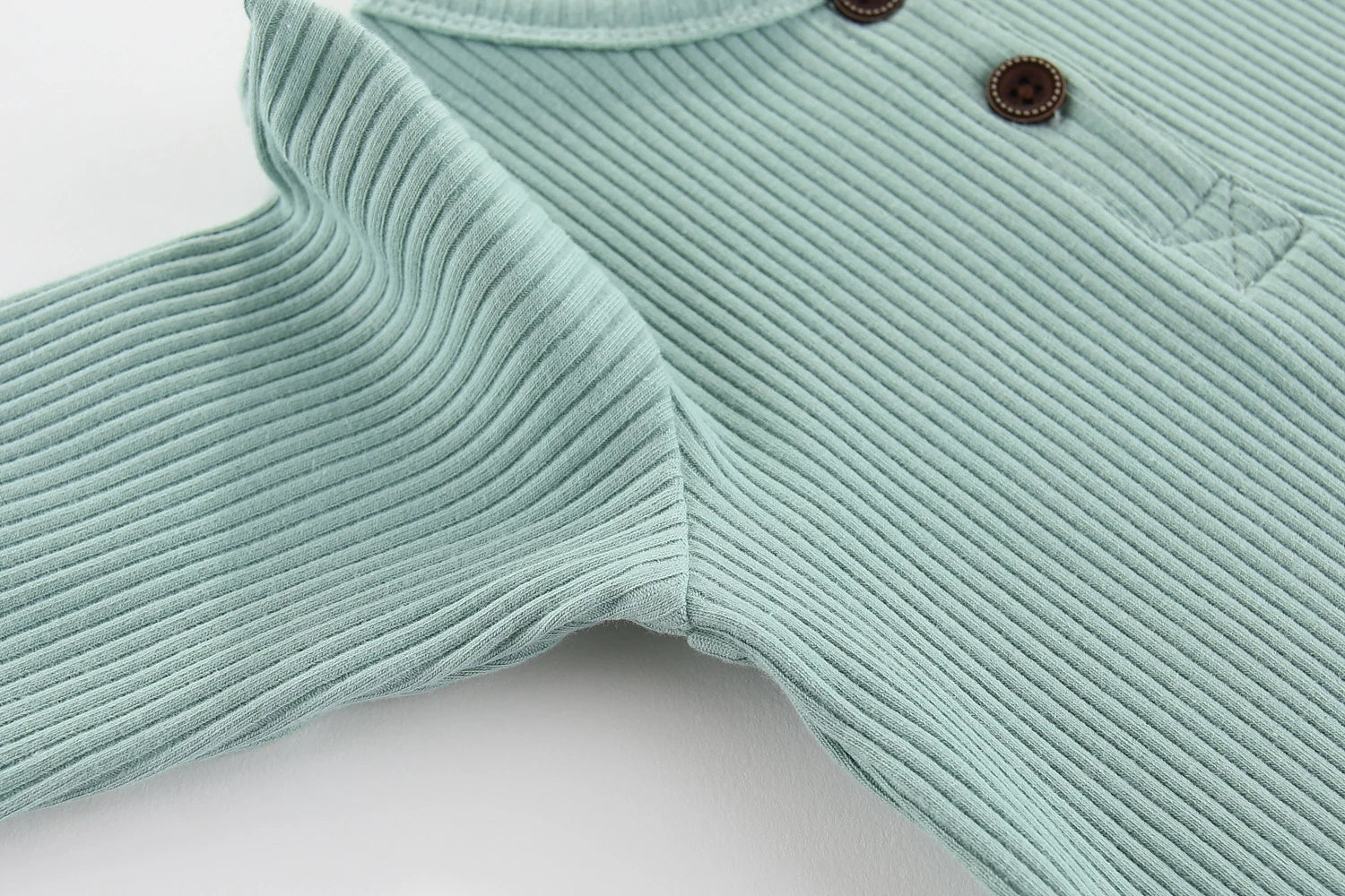 2-Piece Solid Color Unisex Long Sleeves Baby Boy Girl Rompers Cotton Soft Infants Outfits