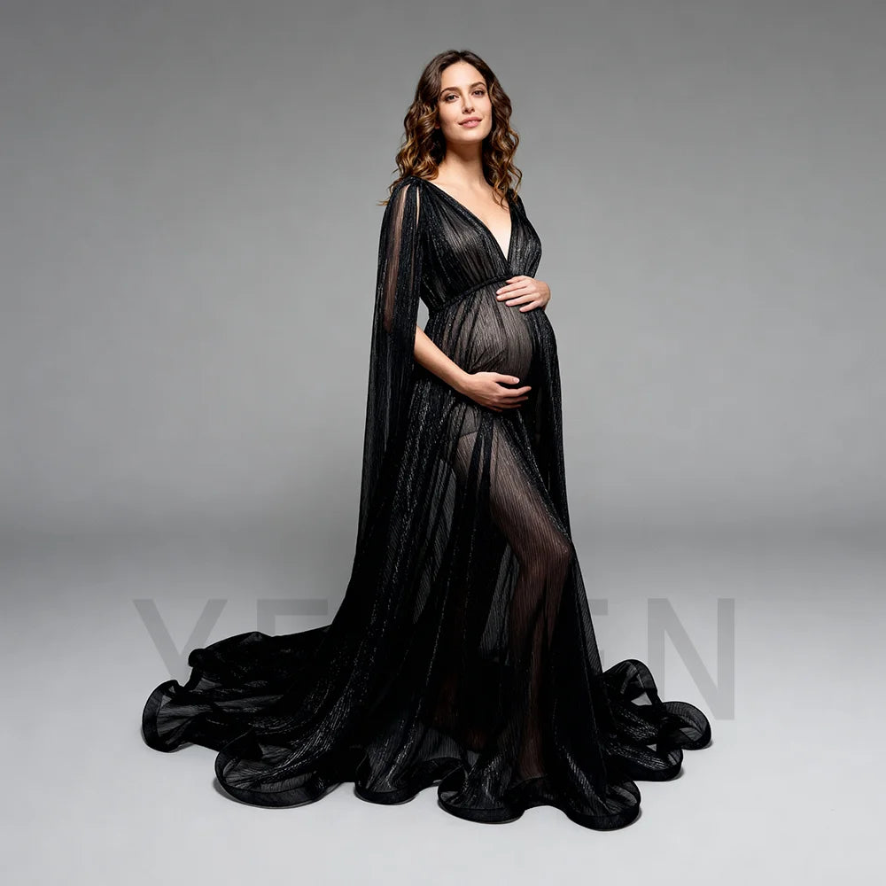 Elegant Maternity Dress Black