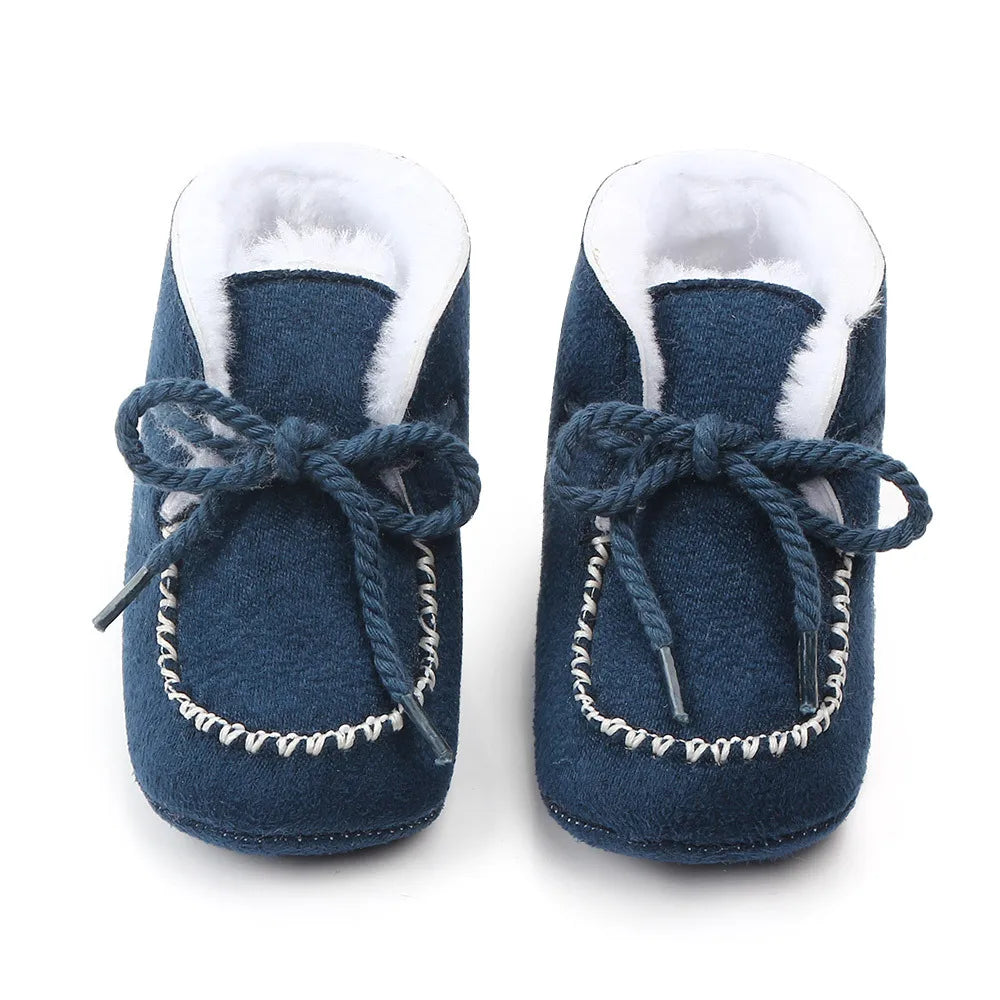 Winter Baby Girls and Boys Thick Warm Plush Fur Booties Fashion Design Soft Soled Comfortable High Quality Prewalker Shoes D2245