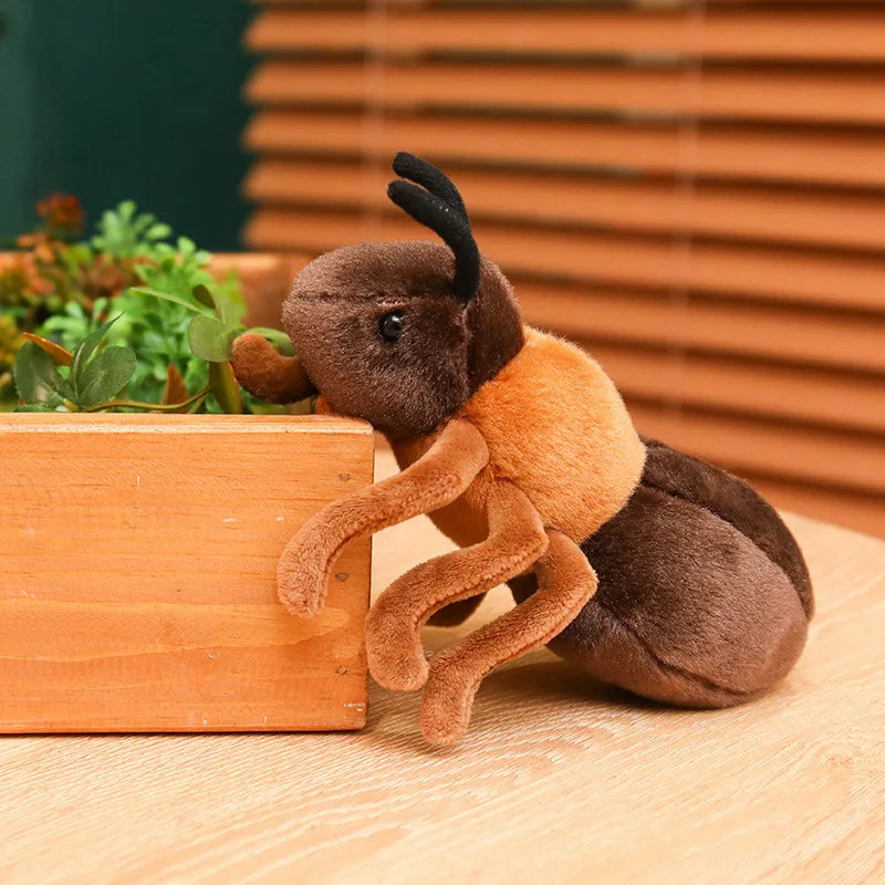 Hot 1pc 18cm Lovely Ant Plush Toys Simulation Plushie Doll Stuffed Soft Animal Toy Room Decoration Kids Birthday Gift