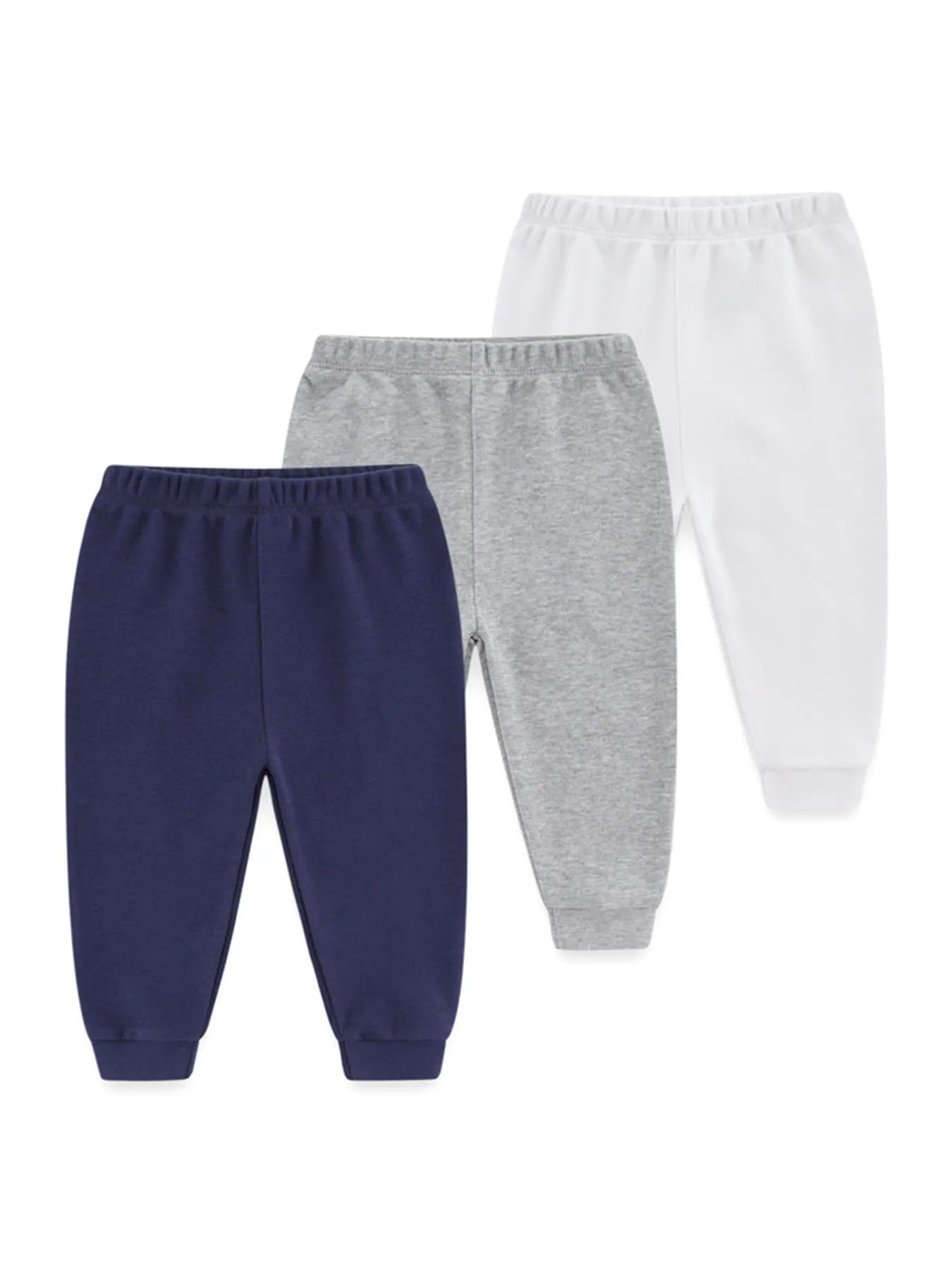 Unisex Solid Color Cotton Baby Pants Set 3 Pcs Lot Infant Toddler Trousers Model 3PcsSet Breathable Cotton For Comfort