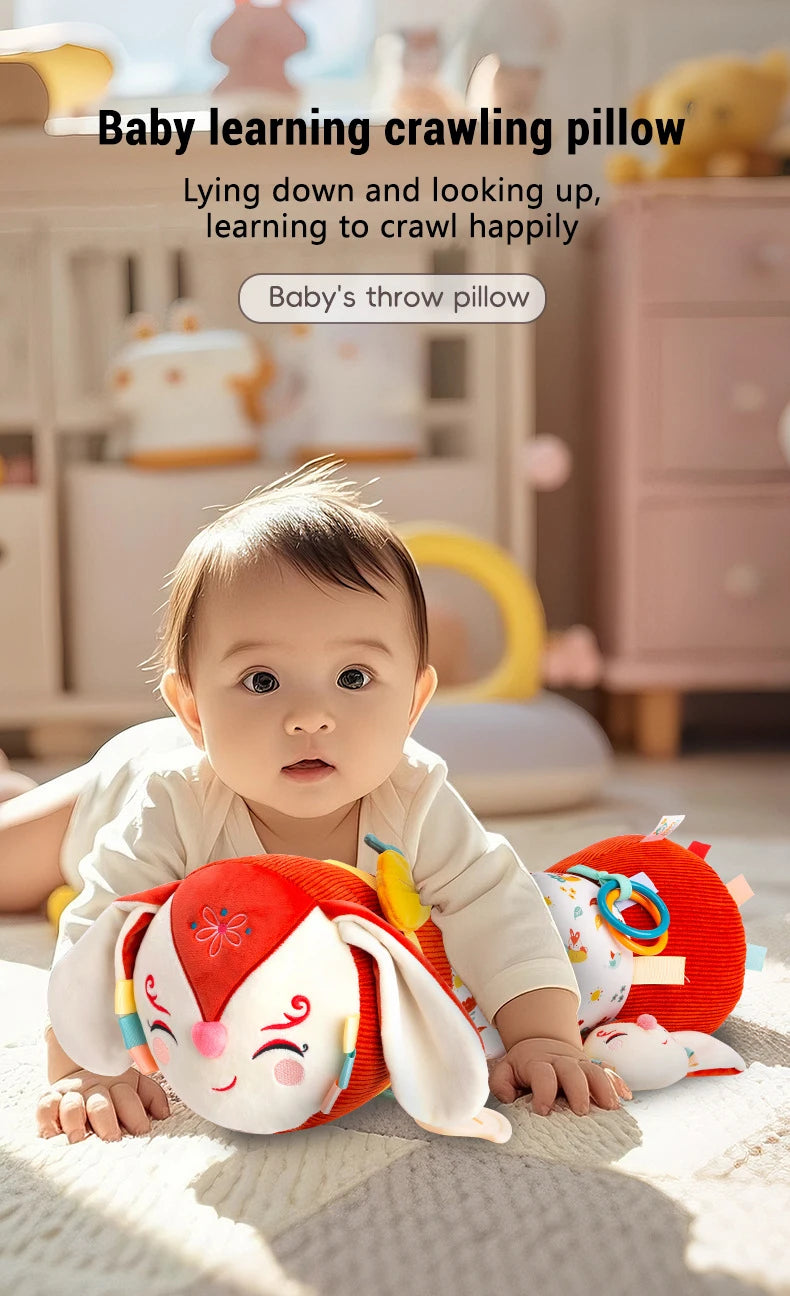 Double-Sided Tummy Time Pillow Baby Sensory Toys Soft Cushion for 0-18 Months Newborn Infant Crawling Training Montessori Gifts