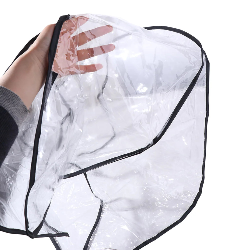 Transparent Baby Stroller Rain Cover Outdoor Windproof Baby Pram Rain Cover Waterproof Travel Pushchair Raincoat