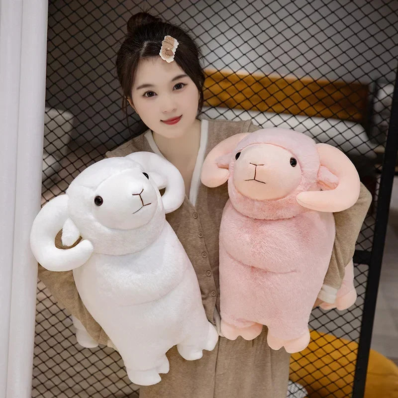 Hot 1pc 25/35/45CM Little Sheep Plush Toys Cute White Goat Stuffed Soft Doll Pillow For Birthday Christmas Gifts