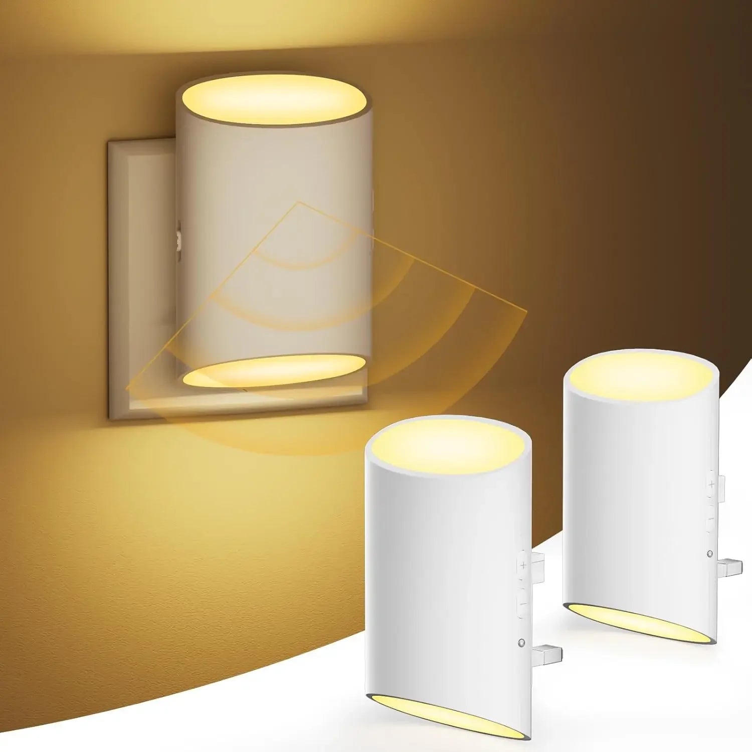 Motion Sensor Night Light With LED Plug EU US Wireless Bedside Lamp For Bedroom And Nightstand Modern Compact Design