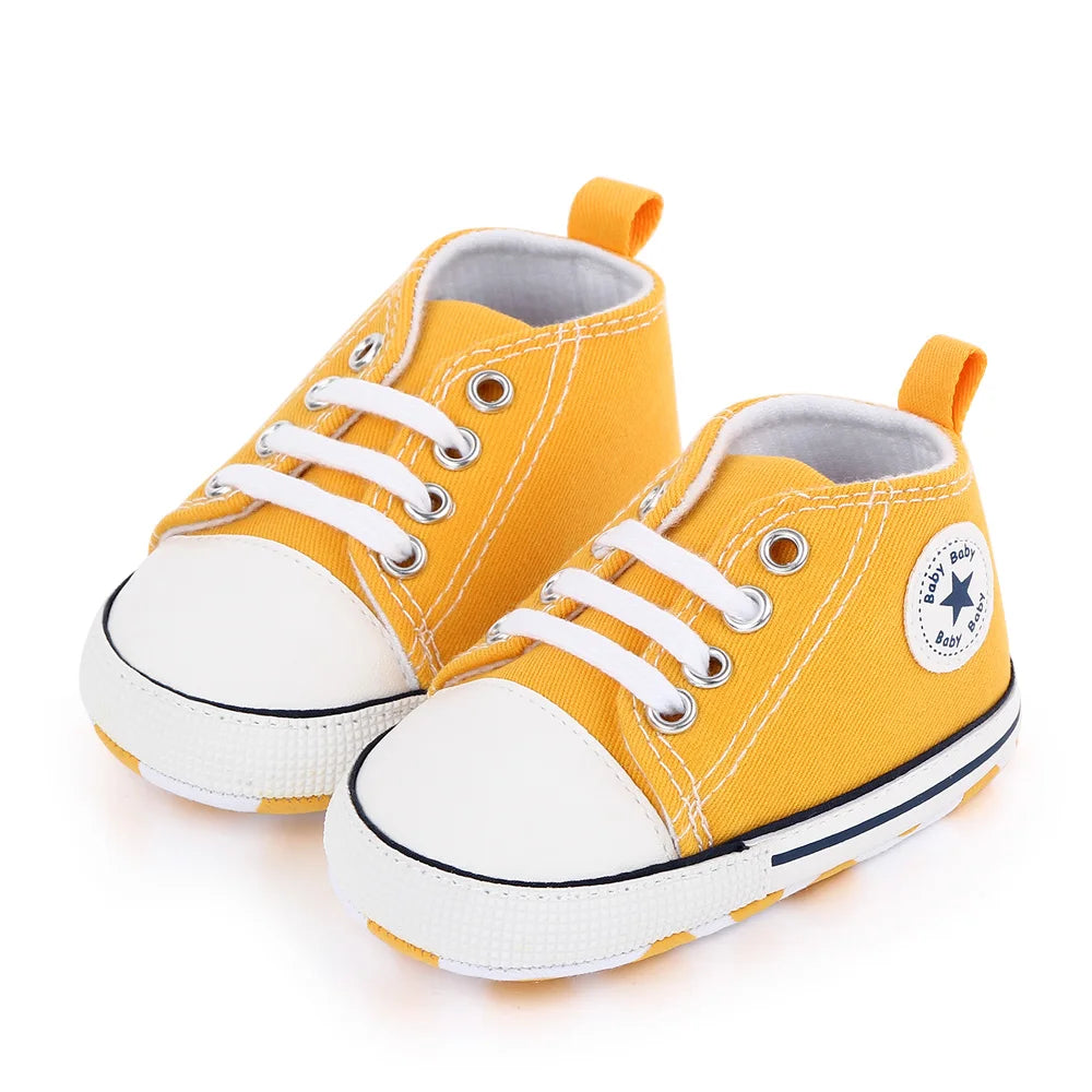 Carter's Baby Shoes First Walker Canvas Sneakers Non Slip Soft Sole For Toddlers