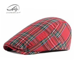 New Duckbill Hat for Men Spring Summer British Retro Fashion Plaid Casual Painter Hat Women's Beret