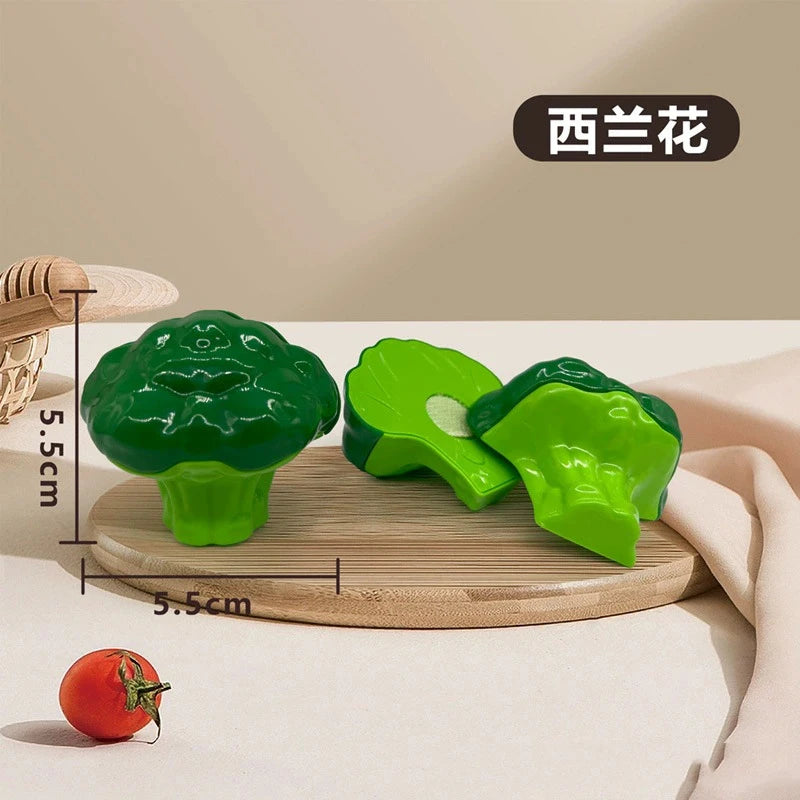 Chechele Montessori Simulation Educational Toy Set For Pretend Play Food Vegetables Fruits Bread Model Che-122