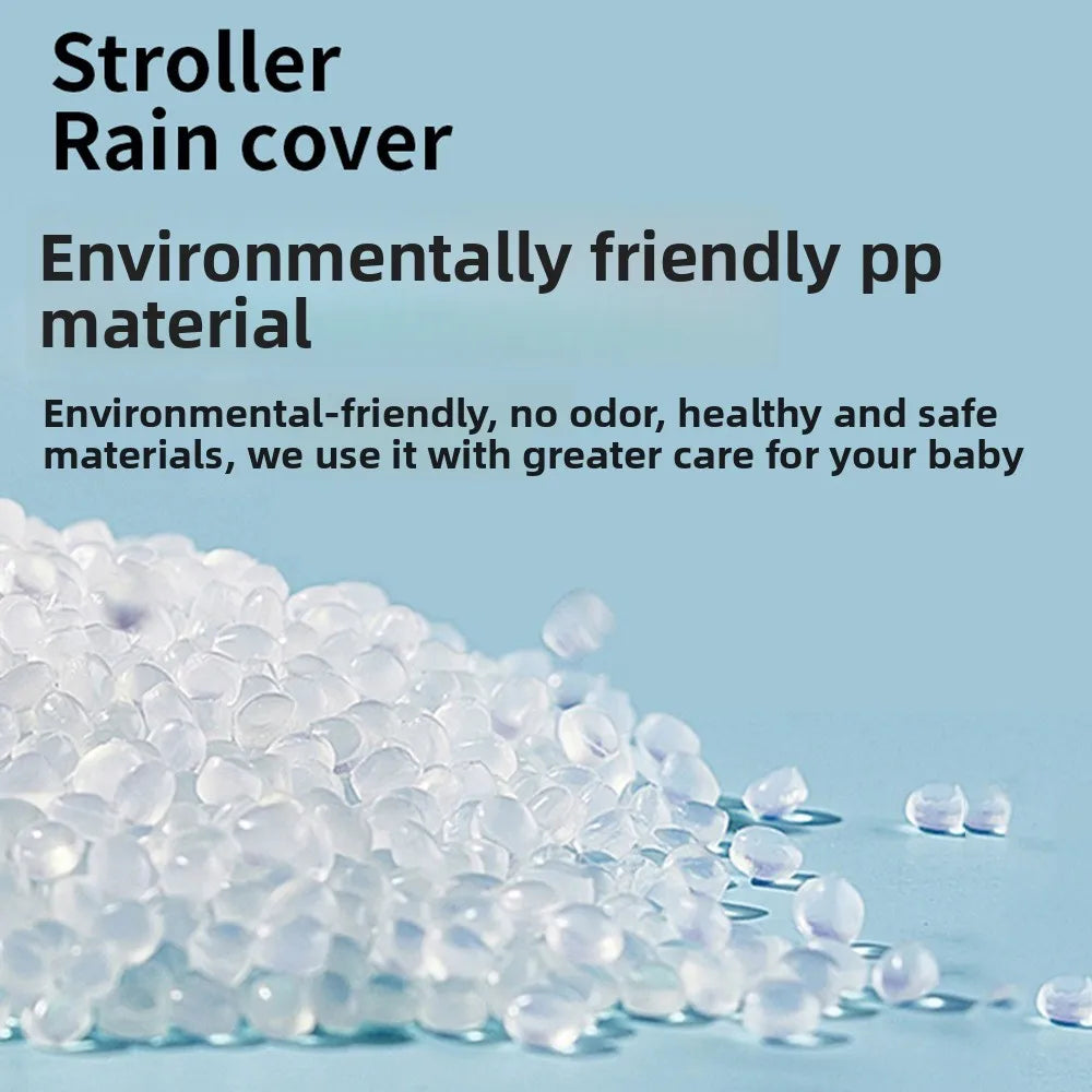 Transparent Baby Strollers Rainproof Cover Windproof Waterproof Baby Pram Rain Cover Travel Nobstructed View Pushchair Raincoat