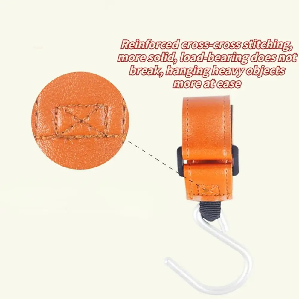 Cartoon S Shape Baby Stroller Hooks PU Solid Color Hanging Hook Stroller Accessories Cartoon Stroller Accessories Baby
