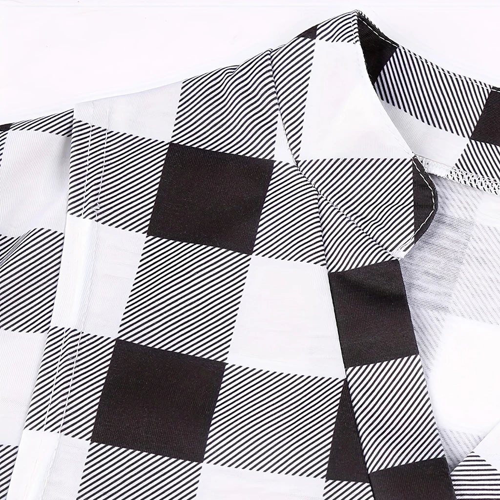 Plaid Print Long Sleeve Nursing V-Neck T-Shirt Top for Women Comfortable Breathable Casual Fashion