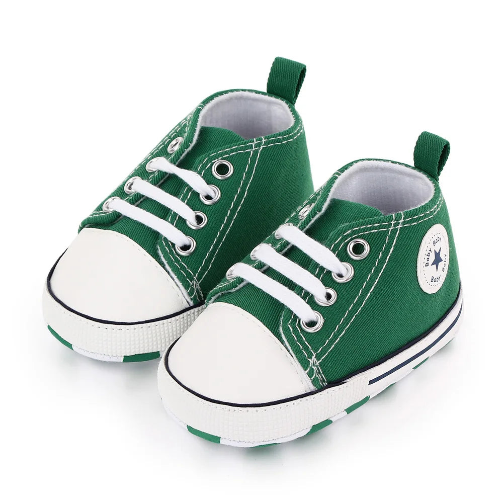 Carter's Baby Shoes First Walker Canvas Sneakers Non Slip Soft Sole For Toddlers