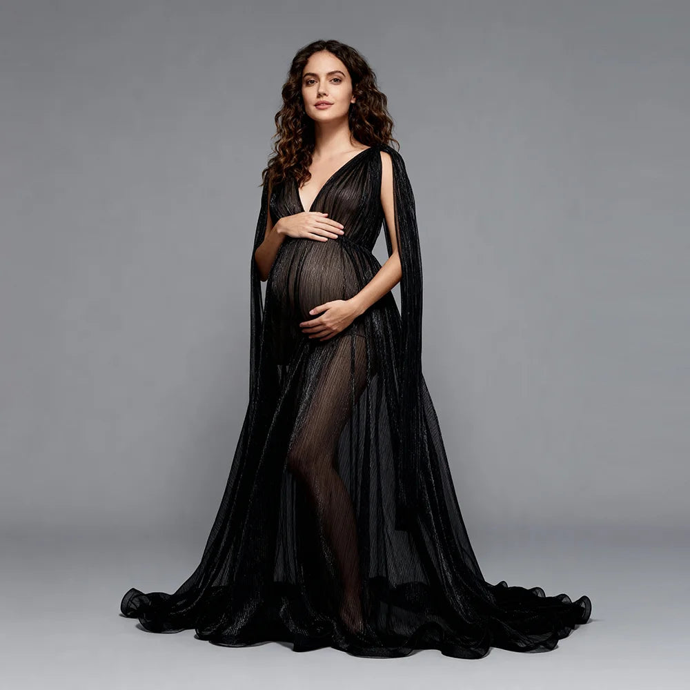 Elegant Maternity Dress Black